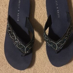 Kelly & Katie Navy Beaded Sandals